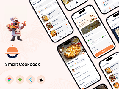 Smart Cookbook 2025 app design best on dribbble cooking app cooking recipe app food app food app ui kmphitech mobile app recipe trending ui user interface website design