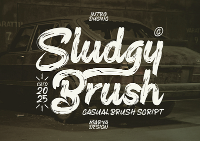 Sludgy Brush Font brand identity branding brush casual classic dirty font fonts handdrawn handwritten heading headline lettering magazine poster rough script title typeface typography
