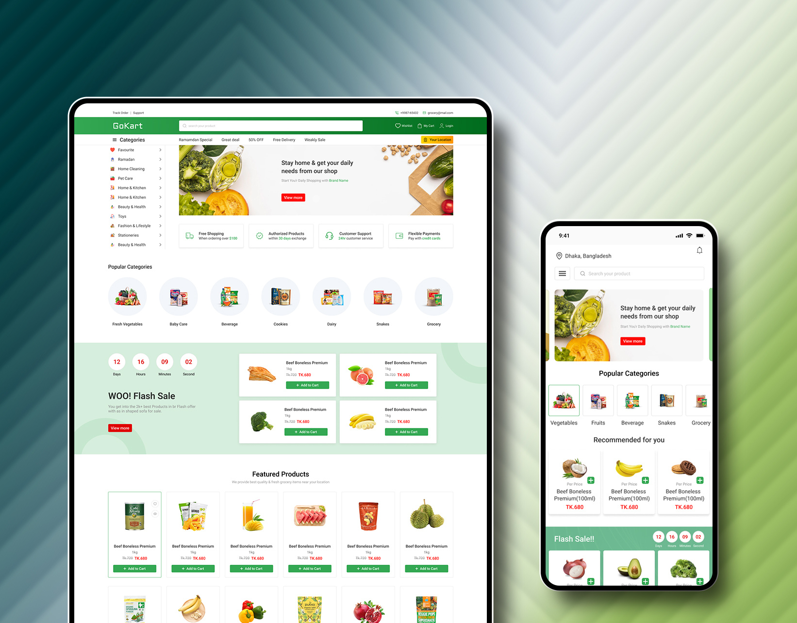 Grocery Shopping & Delivery App Design clean ui design design system e commerce website design ecommerce figma ui design food delivery app grocery app ui grocery delivery app landing page design mobile app design modern e commerce design online shopping ui product design responsive ui ui design uiux design ux for e commerce web mobile ui website design