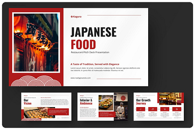 Kagura Japanese Food - Pitch Deck Presentation Template template