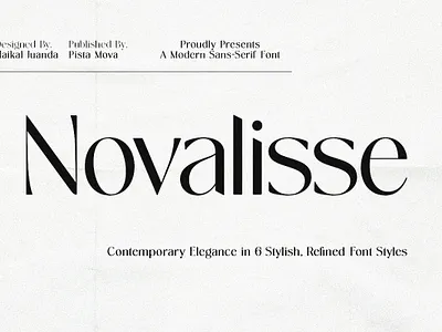 Novalisse 3d animation branding font graphic design logo motion graphics sans serif font sanserif ui wedding