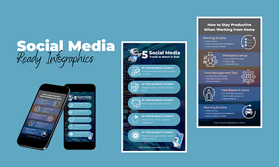 How to Stay Productive – Infographic Design educational content