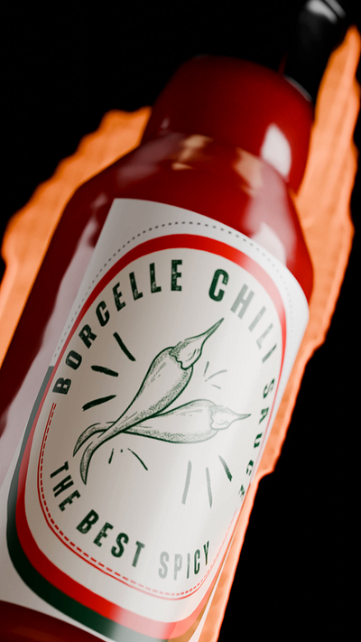 HOT SAUCE BOTTLE 3D DESIGN 3d 3d animation 3d art animation blender design graphic design render