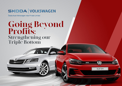 Skoda and Volkswagen Impact Report annual report automotive report brochure car brochure editorial impact report sustainability report