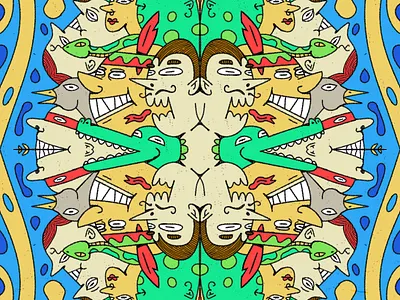 The Odd Ones animal bird cartoon character character design crocodile friends illustration odd people weird