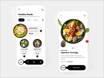 LeanBox – meal delivery with a fitness twist branding food modern ui