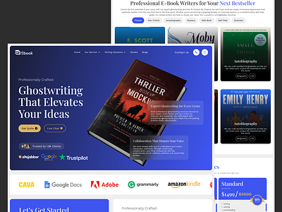 E-Book Bento Grid Responsive Landing Page design e book landing page ui ux web