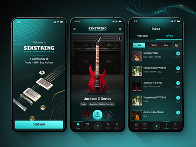 Guitar Marketplace App app ecommerce guitar ui ui design