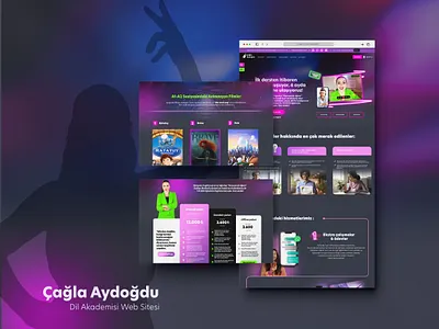 Çağla Aydoğdu (@englishwithcagla) için UI/UX Tasarım Projesi design ui web web design website