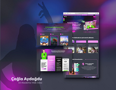Çağla Aydoğdu (@englishwithcagla) için UI/UX Tasarım Projesi design ui web web design website