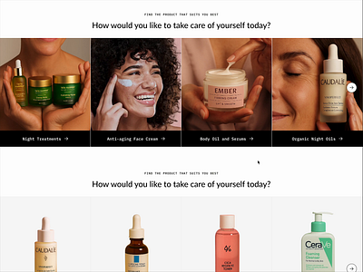 E-commerce Home page animation motion graphics ui