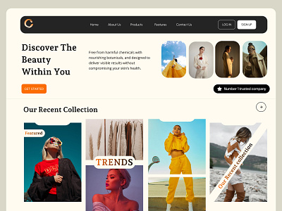 Fashion Landing Page/Website clean clean website design creative design 2020 fashion website design minimal minimal website design mobile app mobile ui modern website design saas website design shopify website design shopping website design ui web app website design