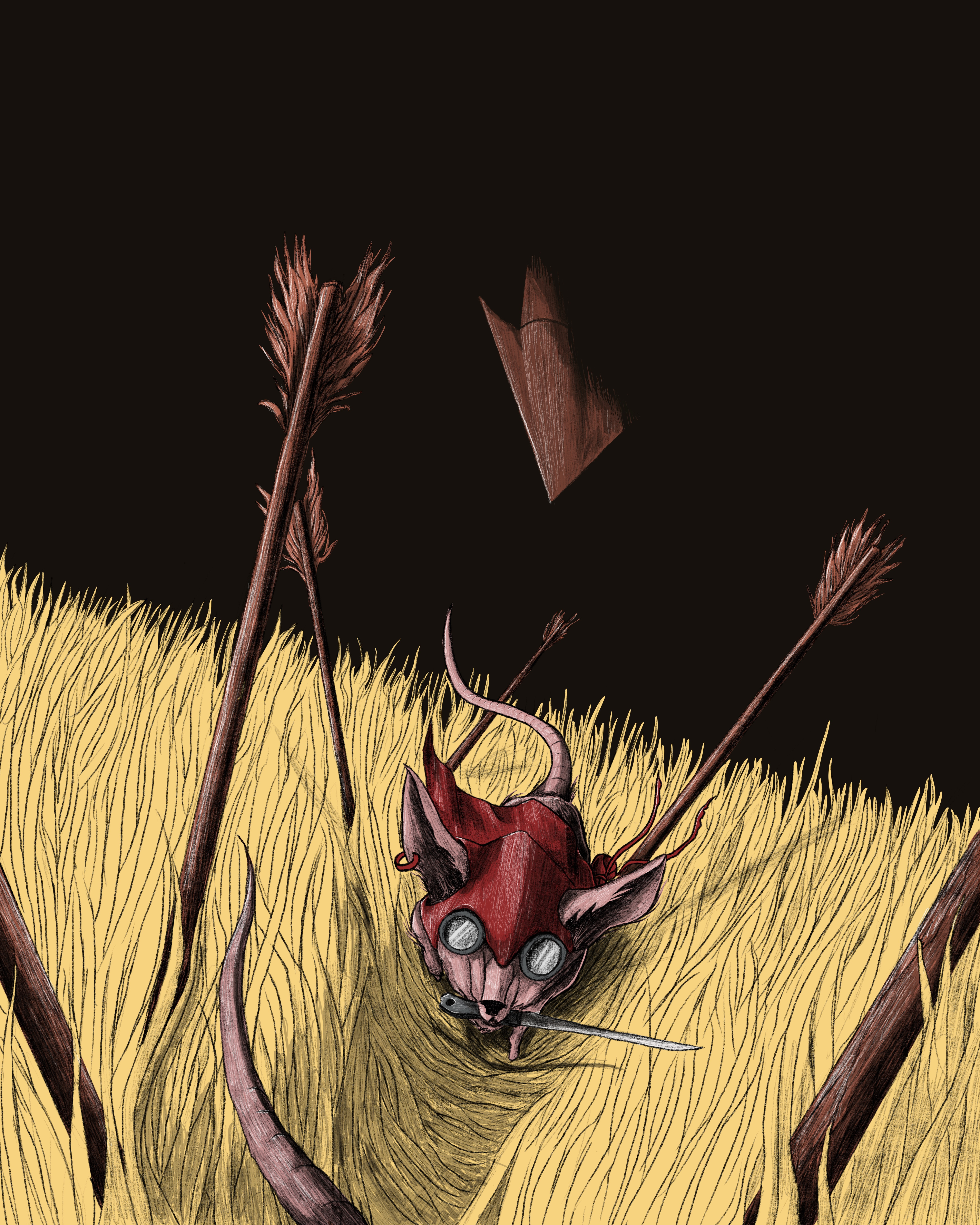 Hunted Cover Poster Illustration archer book cover book illustration graphic design illustration mouse movie poster poster