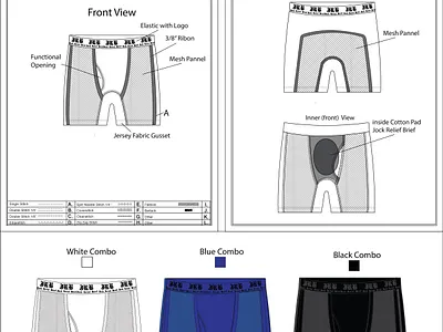 Tech Pakc of Men's Boxer boxer specs