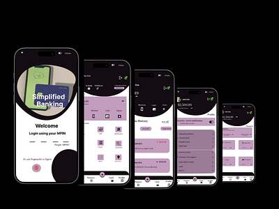 Simplified banking app design ui ux