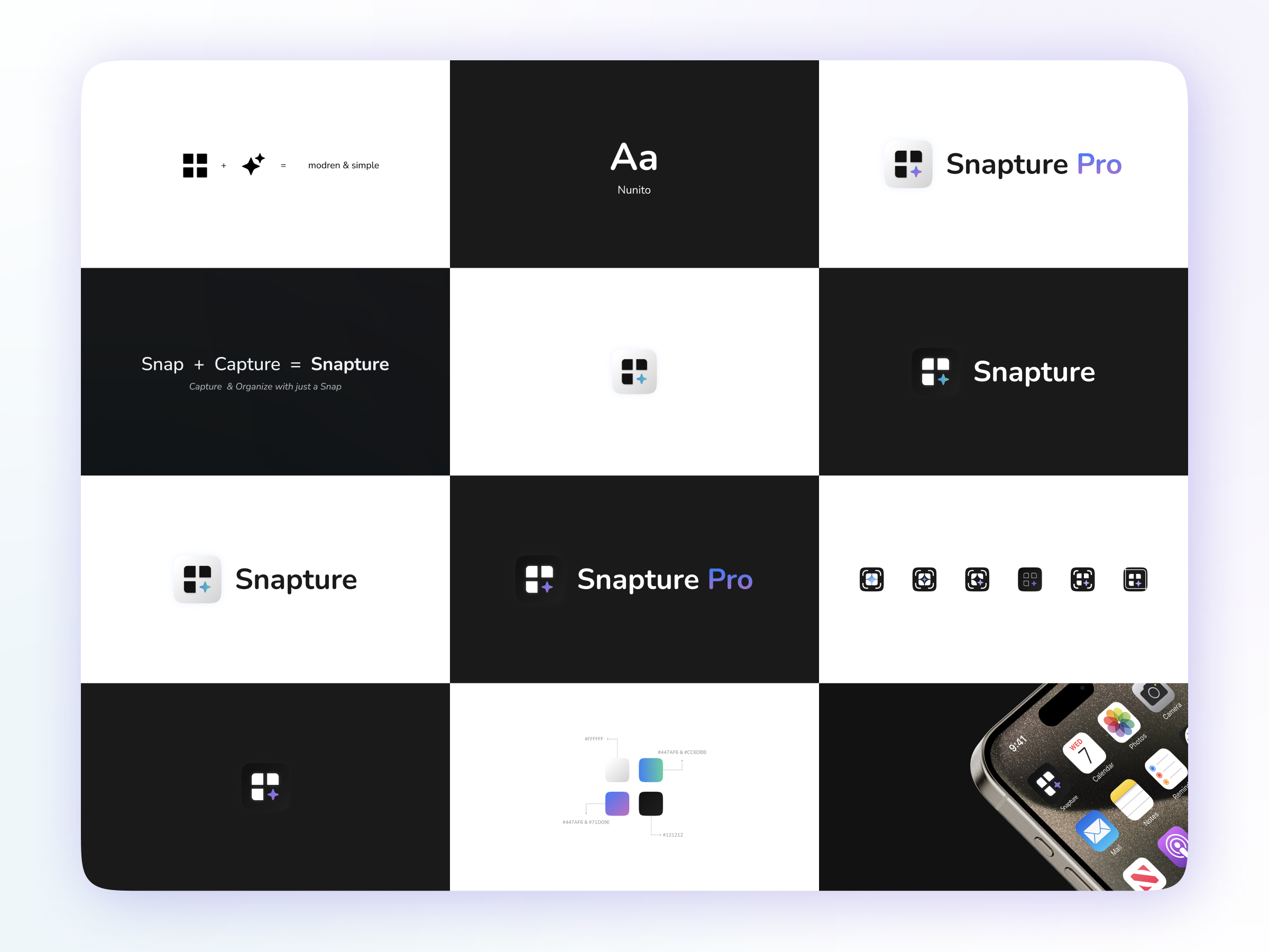 Snapture Logo & Brand Identity branding graphic design logo