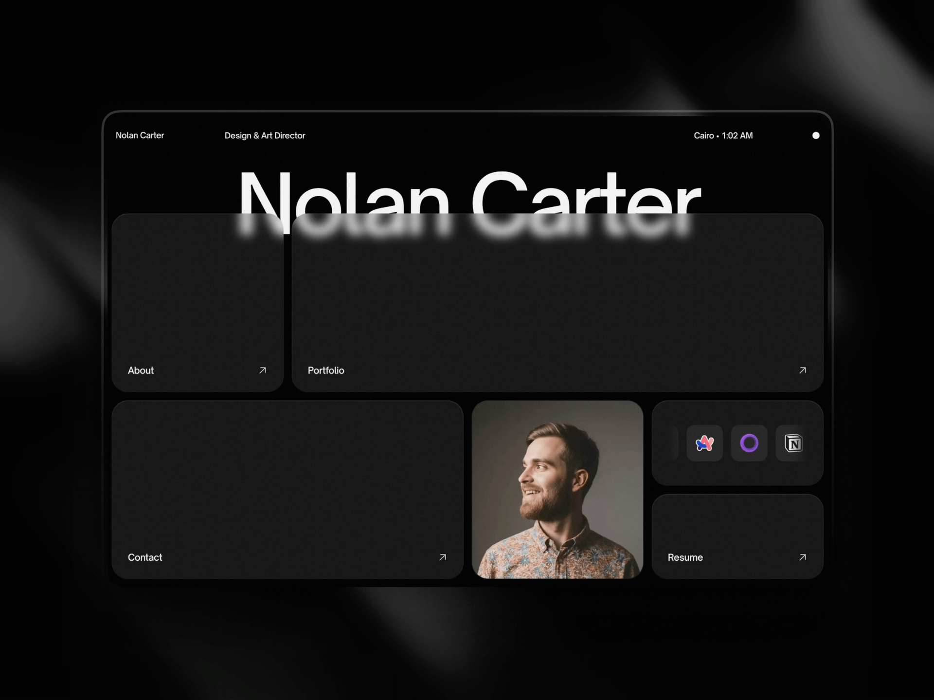 Crysta – Glass-inspired Framer Template animation bento bento box bento grid framer free freebie glass no code personal portfolio portfolio template template ui ux website