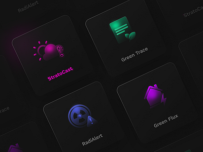 Icon Set - Glass Effect branding cloud design environment icons figma glass effect graphic design icon set ui ux