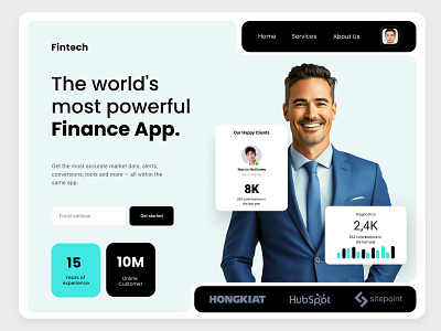 Banking Website/ Landing Page adobe xd banking banking website clean creative design design 2020 finaance finance landing page illustration landing page layout design minimal mobile app mobile ui modern layout modern website saad design