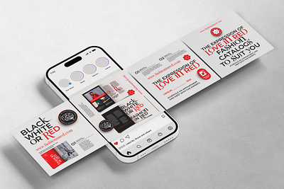 Fashion-In-Red | Instagram Carousel Design adobephotoshop editorialdesign fashioncatalog fashiondesign graphicdesign instagramcarousel instagrampost minimaldesign socialmediadesign typographylovers
