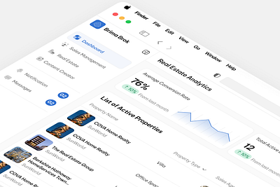 Real Estate Sale Dashboard analytics clean dashboard real estate ui ui dashboard ui design uxui design web design