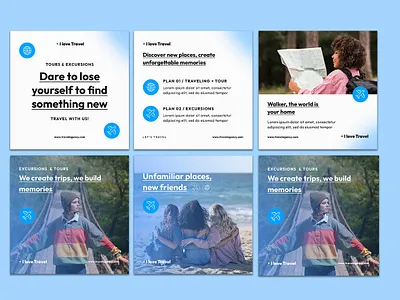 Travel & Adventure – Social Media Post Design advertisement advertising carouseldesign graphic design instagrampost marketing marketingdesign photoshopdesign promotion socialmediadesign travelagency traveldesign