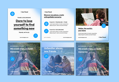 Travel & Adventure – Social Media Post Design advertisement advertising carouseldesign graphic design instagrampost marketing marketingdesign photoshopdesign promotion socialmediadesign travelagency traveldesign