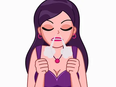 Sticker girl design illustration motion graphics vector