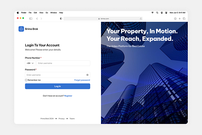 Real Estate Web Login Page login page real estate ui ui design uiux design uxui design web design website