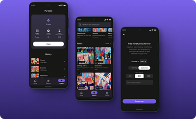 Medito redesign design product design ui ux