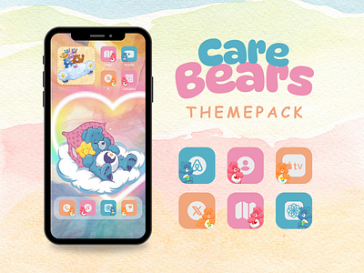 Care Bears - iOS Icon Theme Pack care bears graphic design icon themepack icons photoshop themepack ui widget