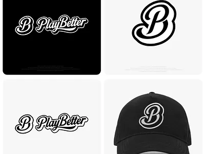 PlayBetter Logo Design — Bold Monogram & Wordmark for Apparel Br minimalist logo