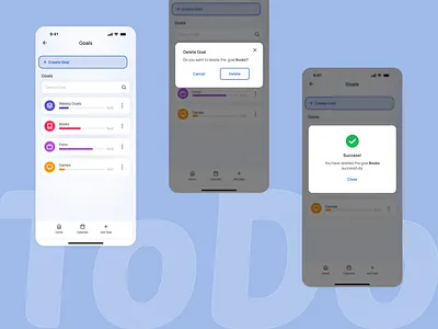 ToDo App - Redesign app branding design dialog dialog box graphic design light mode management mobile mobile app pop up popup redesign render task task manager to do ui ux ux flow