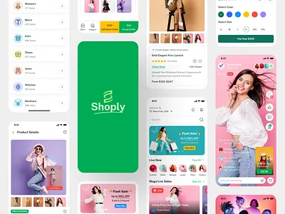 Shoply – eCommerce Mobile App Figma UI Kits case study download e shop ecommerce fashion figma free freebies ios live shopping megastore mobile app mobile app design multivendor online store retail store ui kits