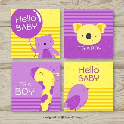 Baby boy collection animation