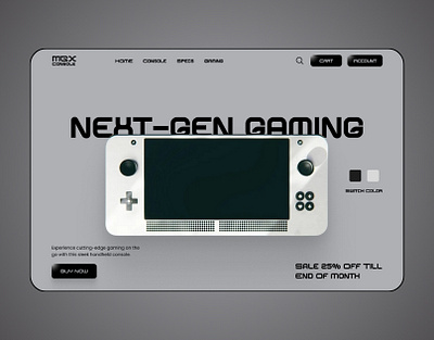 MGX Console – Next-Gen Gaming Landing Page Design console figma gamming uiux design uiux designer web design web designer website