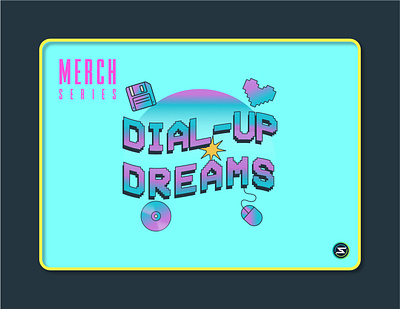 Dial-Up Dreams – Merch Series apparel graphic design hoodie illustrator merch design pixel retro streetwear t shirt vector art
