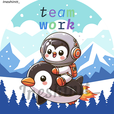 Astronout with Penguin animation astronout cartoon character cute kids story penguin