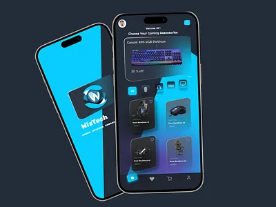 Wiztech app design electronic app figma logo shopping app ui