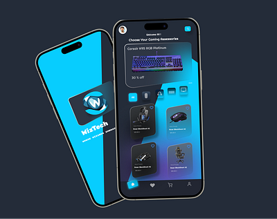 Wiztech app design electronic app figma logo shopping app ui