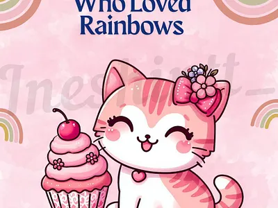 Cat Love Rainbow animation anime clipart cute cat pink cat