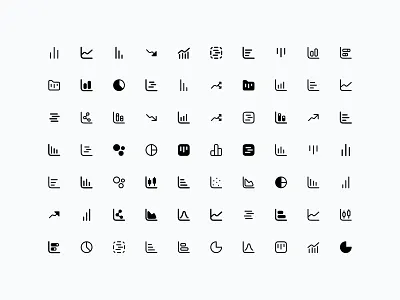 New Chart Icons Coming for MynaUI Icons design icon icon set iconography icons minimal saas ui web design