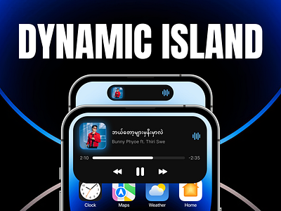 Music Player - Dynamic Island Animation dynamicisland dynamicislandanimation dynmaic iphonedynamicisland island music musicapp musicplayer myanmarmusic
