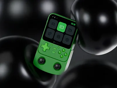 Green Gaming Console Design 🎮✨ 3d modeling 3d render 3d rendering 3dmodeling blender blender3d design gamedesign gamingconsole productvisualization