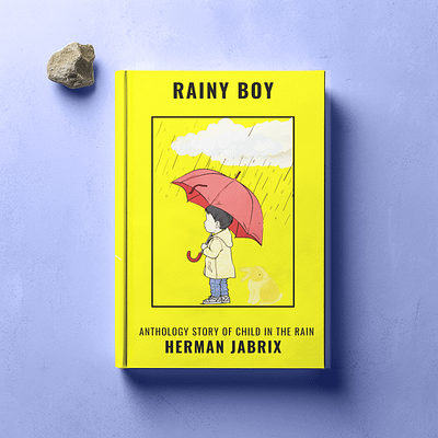 Illustration book cover design "Rainy Boy" book cover book cover design branding cover design design graphic design illustration minimalist minimalist cover design
