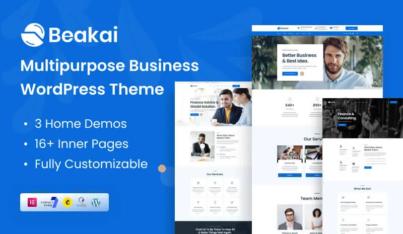 Beakai – Multipurpose Business WordPress Theme advertising adviser business company consultant consulting corporate finance financial advisor human resources