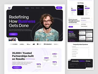 SAAS Landing Page branding clean cool design digital finance graphic design interface landing landing page minimal muhammad ali saas saas landing page saas website ui ux web web page website