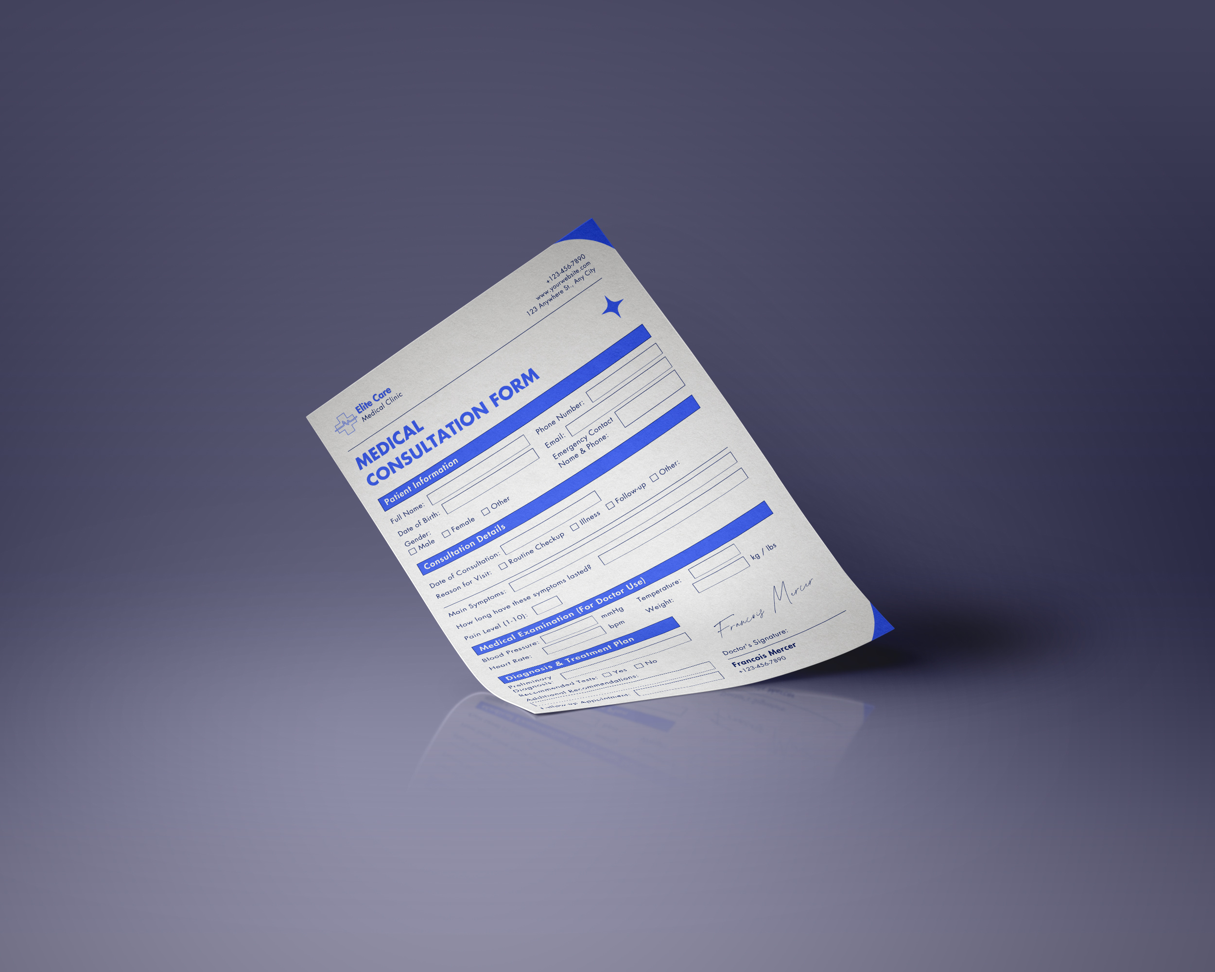 Example of Medical Fillable Pdf Form