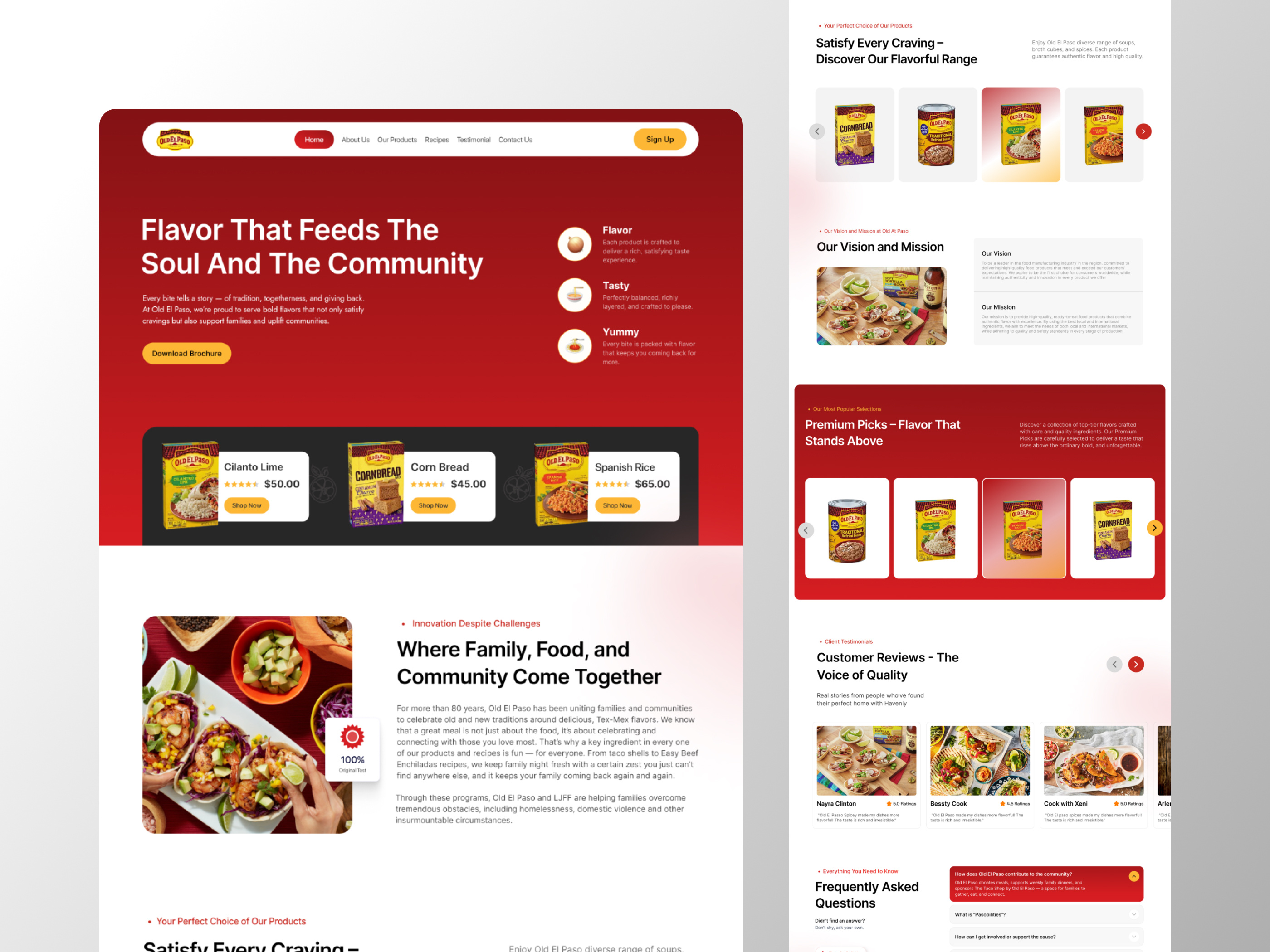 Old El Paso – Grocery Website UI/UX Design branded food website ecommerce website figma website food brand website design food web design grocery product web grocery website mexican food website design modern website modern website design orbizen studio product website restaurant website shopify website ui designer uiux designer webflow website website mockup