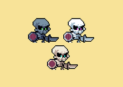 Skeletons | Original Character design game gamedev illustration pixel pixelart retro